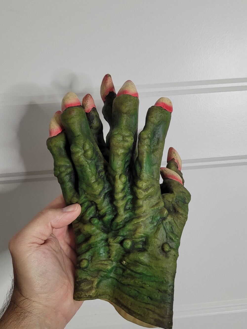 The Paper Magic Group Vintage Green Monster Latex Costume Gloves